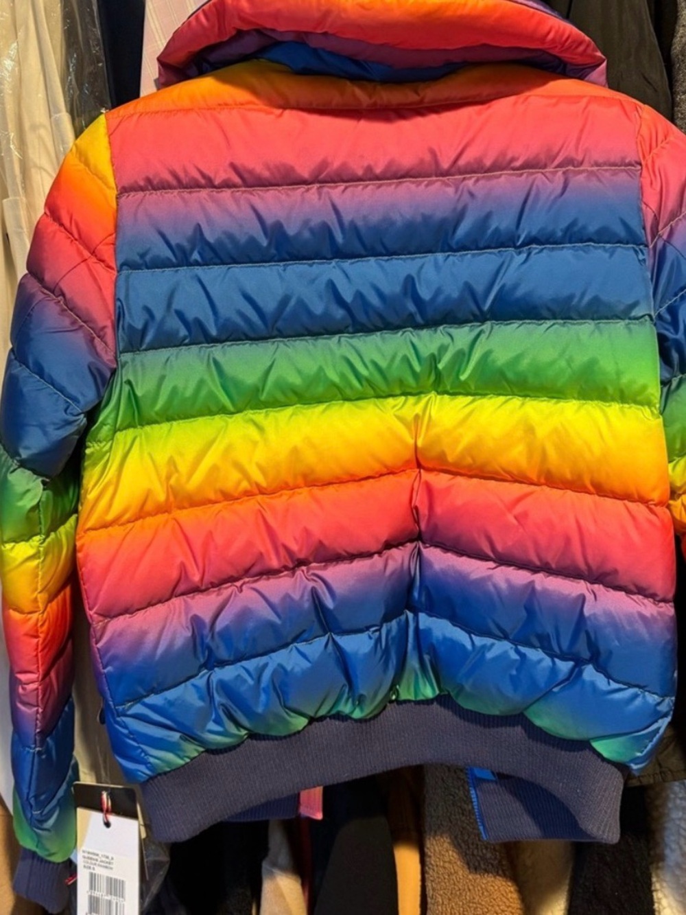 PERFECT MOMENT SKI JACKET - QUEENIE MERINO WOOL-TRIMMED
STRIPED DOWN RAINBOW - Picture 3 of 4